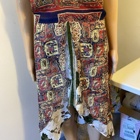 Vintage Baba Chiffon Silk Dress Babydoll Halter Over Layer Y2K Fairy grunge S - Picture 8 of 11